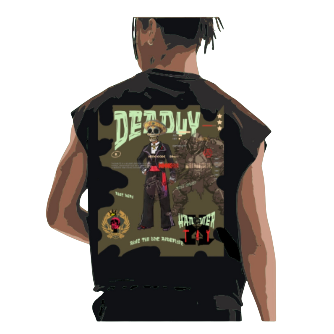 Day Of The Dead (Día de los Muertos) Cut off sleeveless T-shirt